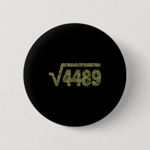 6 7 Leger Patroon Meme Vierkantswortel 4489 Sla Ja Ronde Button 5,7 Cm
