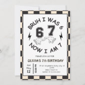 6 7 Meme 7th Birthday Rtro Kaart (Voorkant)