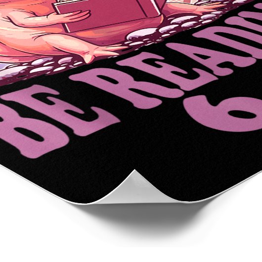 6 7 Meme Englieacher Funny 67 Reading Axolotl Poster (Hoek)