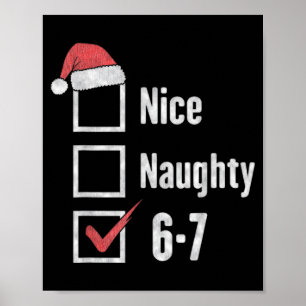6-7 Meme Hersenrot Lekker Stout 67 Grappig Kerstmi Poster