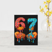 6 7 Meme Ice Cream Drip Funny Gen Alpha Slang  Kaart (Gele Bloem)