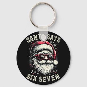 6-7 Meme Kerstman Santa Zes Zeven Hersenen Rot Gra Sleutelhanger