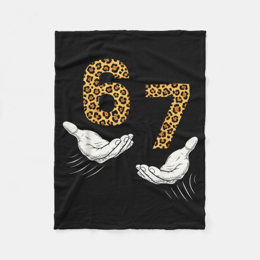 6-7 Meme Leopard Cheetah Cool Six-seven Funny  Fleece Deken (Voorkant)