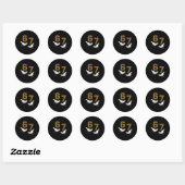 6-7 Meme Leopard Cheetah Cool Six-seven Funny Ronde Sticker (Vel)