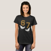 6-7 Meme Leopard Cheetah Cool Six-seven Funny T-shirt (Voorkant volledig)