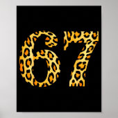 6-7 Meme Leopard Cheetah Cool Six-seven  Poster (Voorkant)