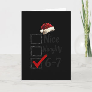 6-7 Meme Leuk Stout 67 Kerst Grappig Brein Rot Kaart