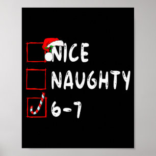 6-7 Meme Leuk Stout 67 Kerst Grappig Grafisch Poster