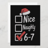 6-7 Meme Leuk Stout 67 Kerstmis Brain Rot Grappig Feestdagenkaart (Voorkant / Achterkant)