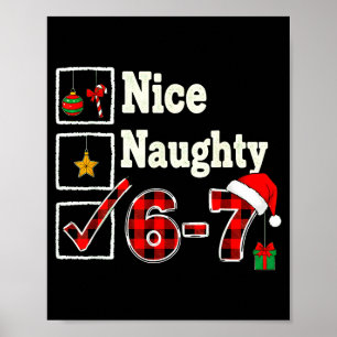 6-7 Meme Leuk Stout 67 Kerstmis Brain Rot Grappig Poster