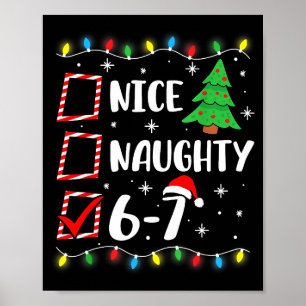 6-7 Meme Leuk Stout 67 Kerstmis Brain Rot Grappig Poster