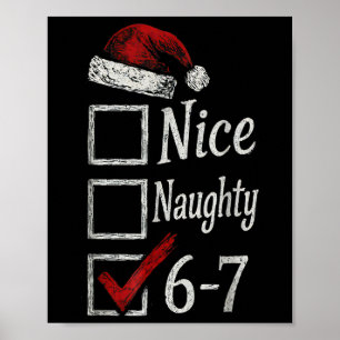 6-7 Meme Leuk Stout 67 Kerstmis Brain Rot Grappig Poster