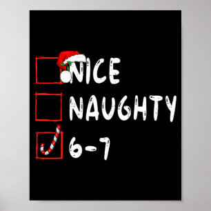 6-7 Meme Leuk Stout 67 Kerstmis Grappige Grafische Poster