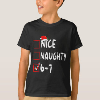 6-7 Meme Leuk Stout 67 Kerstmis Hersenen Rot Grapp T-shirt