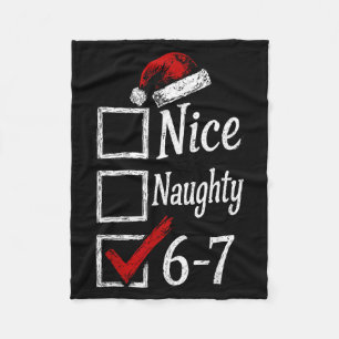 6-7 Meme Leuk Stout 67 Kerstmis Hersenrot Grappig Fleece Deken