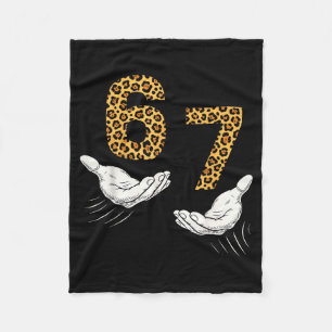 6-7 Meme Luipaard Jachtluipaard Cool Zes-zeven Gra Fleece Deken