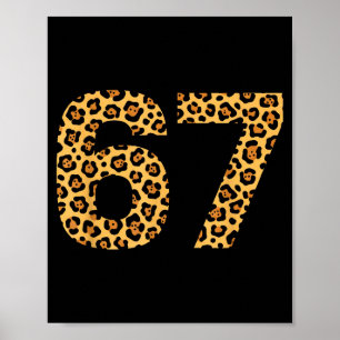 6-7 Meme Luipaard Jachtluipaard Cool Zes-zeven Gra Poster