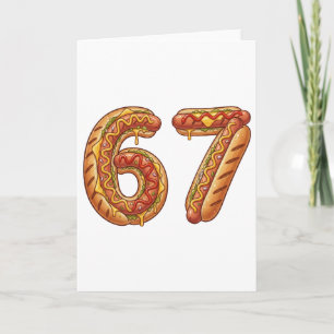 6 7 Meme Matching Hot Dogs 67 Pyjama Six Seven Kaart