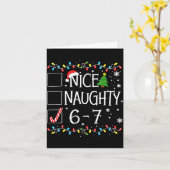 6-7 Meme Nice Naughty 67 Christmas Kaart (Gele Bloem)