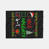 6-7 Meme Nice Naughty 67 Christmas Santa Says  Fleece Deken (Voorkant (Horizontaal))