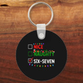 6-7 Meme Nice Naughty Six Seven 67 Christmas  Sleutelhanger (Voorkant)