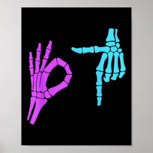 6 7 Meme Skelet Handen 67 Poster