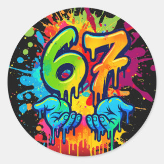 6 7 Meme Trend Six Seven Birthday Sticker