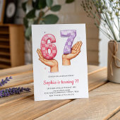 6 7 Meme Trendy Six Seven Birthday Kaart