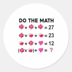 6 7 Meme Zes Zeven Doe De Wiskunde Leraar Valentij Ronde Sticker