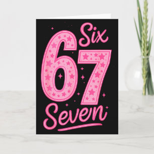 6 7 Nummer 67 Roze Zes Zeven Meme Bargoens Dames M Kaart
