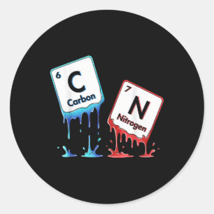 6 7 Periodiek Systeem Meme Wetenschap Scheikunde6 Ronde Sticker