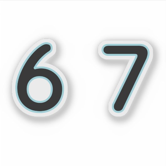 6 7 Six Seven Epic Lit Sticker (Voorkant)