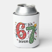 6 7 Six Seven Hand Gen Z Alpha Meme Slang Kerstmis Blikjeskoeler (Blikje Voorkant)