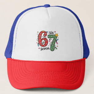 6 7 Six Seven Hand Gen Z Alpha Meme Slang Kerstmis Trucker Pet