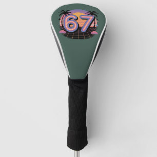 6 7 Six Seven Vaporwave Gen Z Alpha Meme Golfheadcover