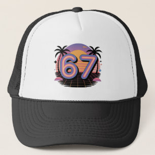 6 7 Six Seven Vaporwave Gen Z Alpha Meme  Trucker Pet