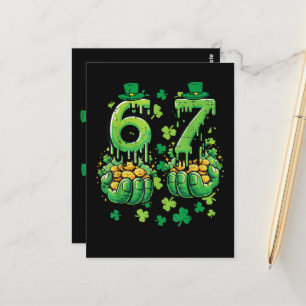 6 7 St. Patrick's Dag Briefkaart