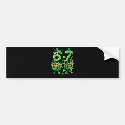 6 7 St. Patrick's Dag Bumpersticker (Voorkant)