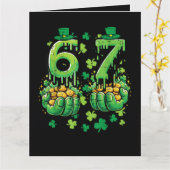 6 7 St. Patrick's Dag Kaart (Gele Bloem)