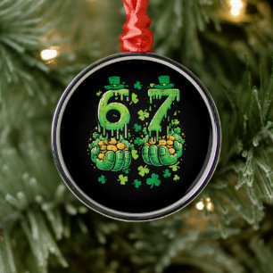 6 7 St. Patrick's Dag Metalen Ornament