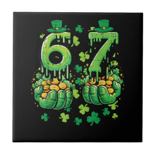 6 7 St. Patrick's Dag Tegeltje