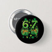 6 7 St Patricks Day Ronde Button 5,7 Cm (Voorkant /achterkant)