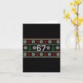 6 7 Ugly Christmas Trendy Meme Tween 67 Six Seven Kaart (Gele Bloem)