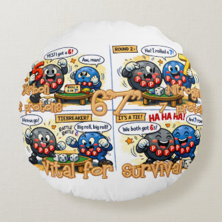 6’7” Vital for Survival Chemistry Elements   Round Rond Kussen