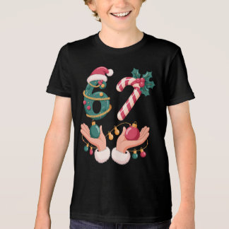 6 7 Weihnachts Shirt für Festtage mit Zuckerstange