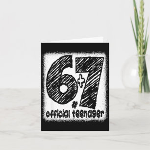 6+7 wordt 13 jaar oude tienerjongens grappige 13e kaart
