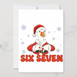 6 7 Zes Zeven Hand Gen Z Alpha Gans Kerstmis Magnetische Uitnodiging