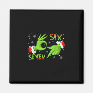 6 7 Zes Zeven Hand Gen Z Alpha Meme Slang Kerstmis Magneet