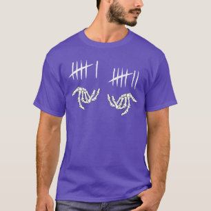 6 7 Zes Zeven Streepjescodes Skelet 67 Skelet Hand T-shirt