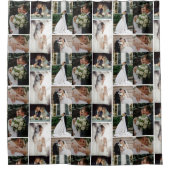 6 Aangepaste fotocollage favoriete momenten Douchegordijn (Voorkant)